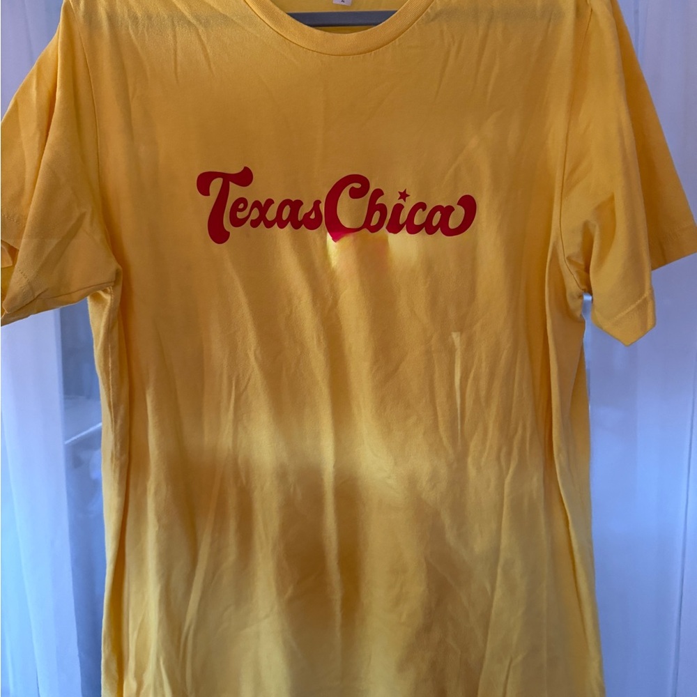 Steel Dust Designs Texas Chica Bright Yellow Tee